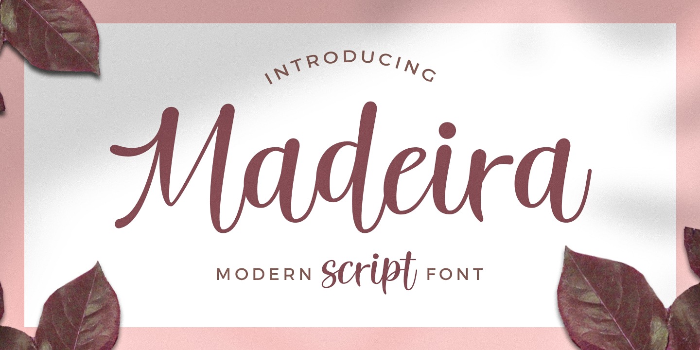 Przykład czcionki Madeira Script Regular